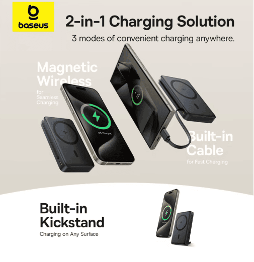لقطة شاشة 2026-07-02 205237 Baseus Qi2 45W Magnetic Wireless Power Bank 10000mAh with MagSafe Standباور بانك Baseus Qi2 مغناطيسي 45 واط بسعة 10000mAh مع حامل متوافق مع MagSafe